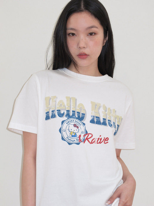 Raive X Hello Kitty Stamp Graphic T-shirts