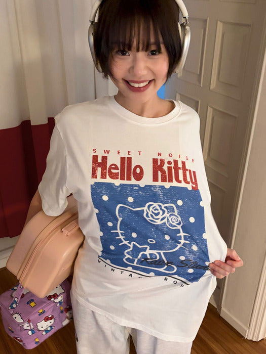 Raive X Hello Kitty Dot Graphic T-shirts
