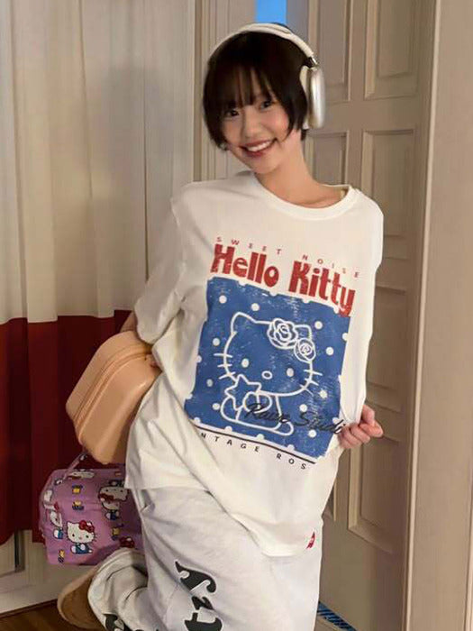 Raive X Hello Kitty Dot Graphic T-shirts