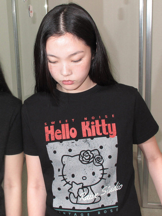 Raive X Hello Kitty Dot Graphic T-shirts