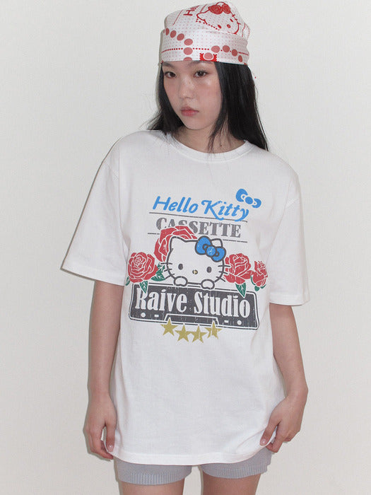 Raive X Hello Kitty Rose Graphic T-shirts
