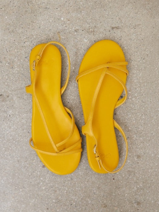 Mango Maniplease Poin Strap Sandal Mustard
