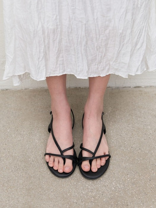 Mango Maniplease Poin Strap Sandal Black