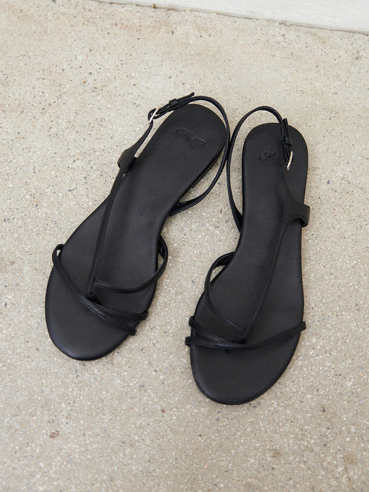 Mango Maniplease Poin Strap Sandal Black