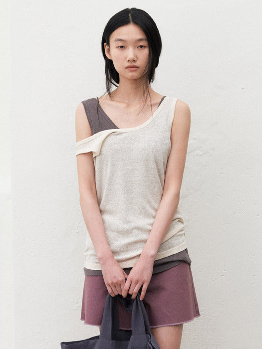 [Mango Maniplease] Under Linen SLEEVELESS_4COLORS