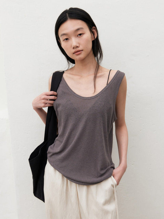 [Mango Maniplease] Under Linen SLEEVELESS_4COLORS