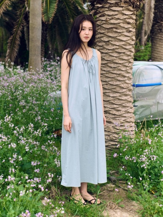 Mango Maniplease Tiamo Flare One Piece Blue