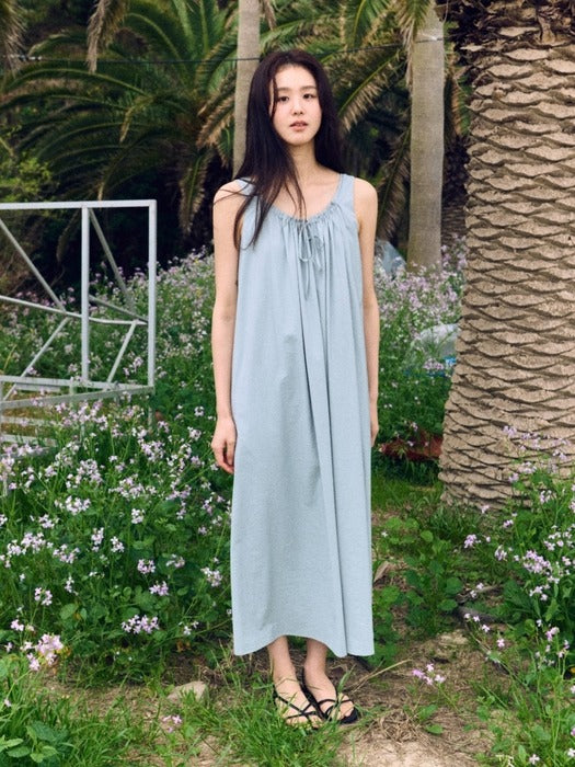 Mango Maniplease Tiamo Flare One Piece Blue