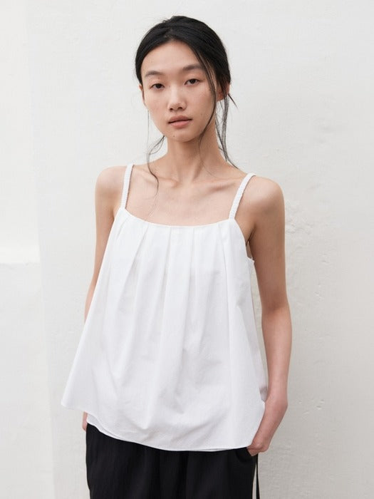 Mango Maniplease Duo Tuck Sleeveless Ivory