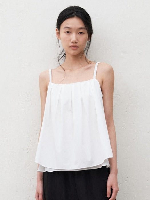 Mango Maniplease Duo Tuck Sleeveless Ivory