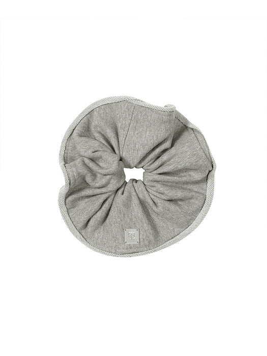 Wconcept_Treemingbird Maxi Frayed Scrunchie [ Melange Gray ]
