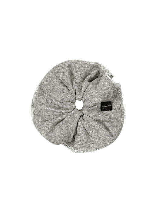 Wconcept_Treemingbird Maxi Frayed Scrunchie [ Melange Gray ]
