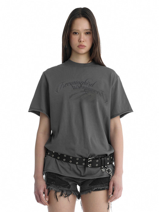 Wconcept_Treemingbird Desert Graphic T-Shirt [ Charcoal ]