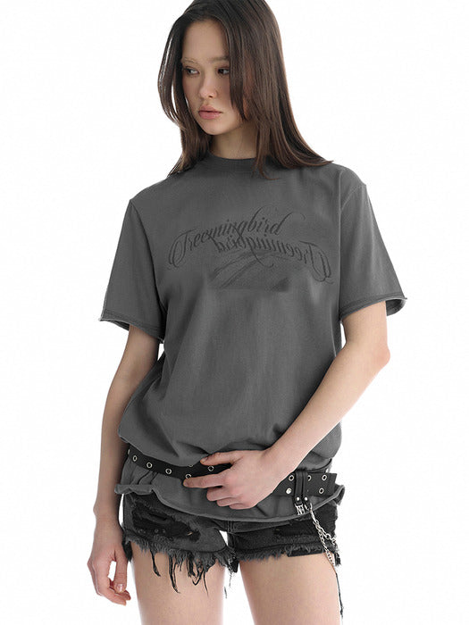 Wconcept_Treemingbird Desert Graphic T-Shirt [ Charcoal ]