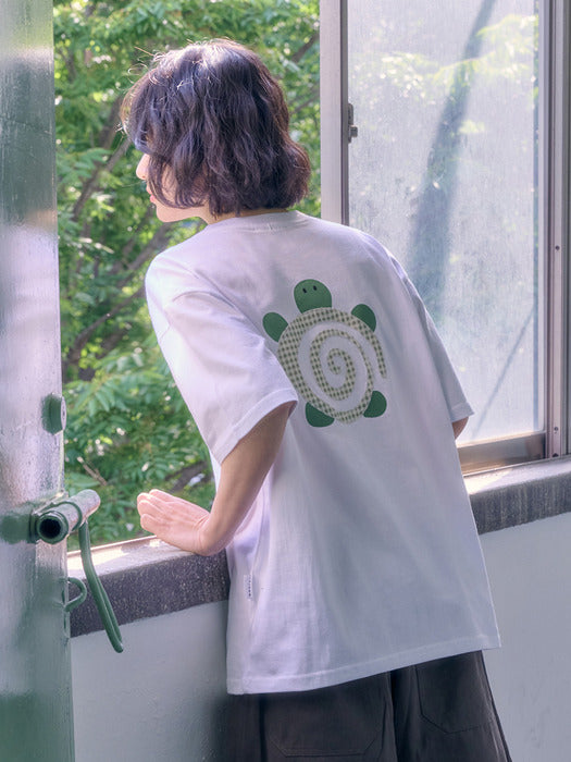 Ambler Turtle Applique T-Shirts (White)