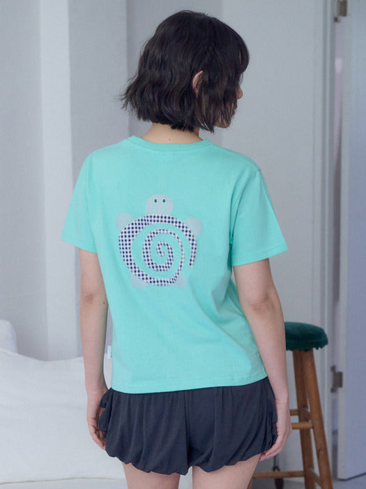 Ambler Turtle Applique T-Shirts (Mint)
