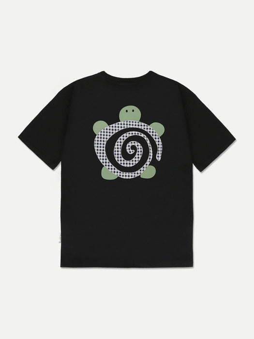 Ambler Turtle Applique T-Shirts (Black)