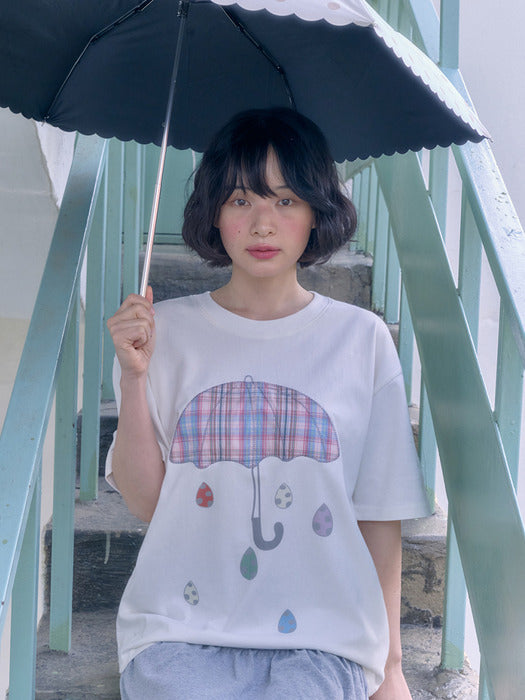 Ambler Rainy Day Applique T-Shirts (Ivory)