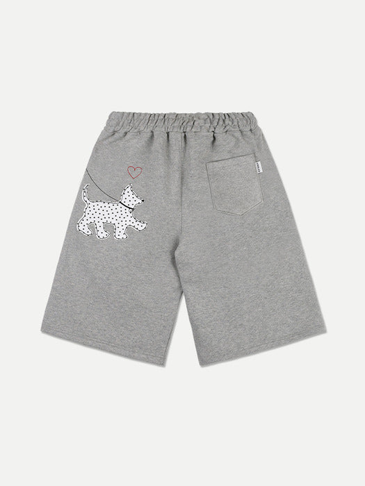 Ambler Puppy Puppy Bermuda Pants Sweat Short Pants (Melange)