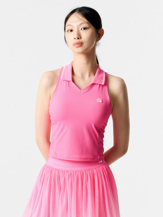 [fila] Tennis Crop Collar Tank Top_FS262IT11F004_690