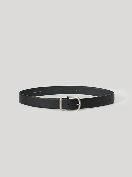 Kindersalmon Unlined Leather Belt Black