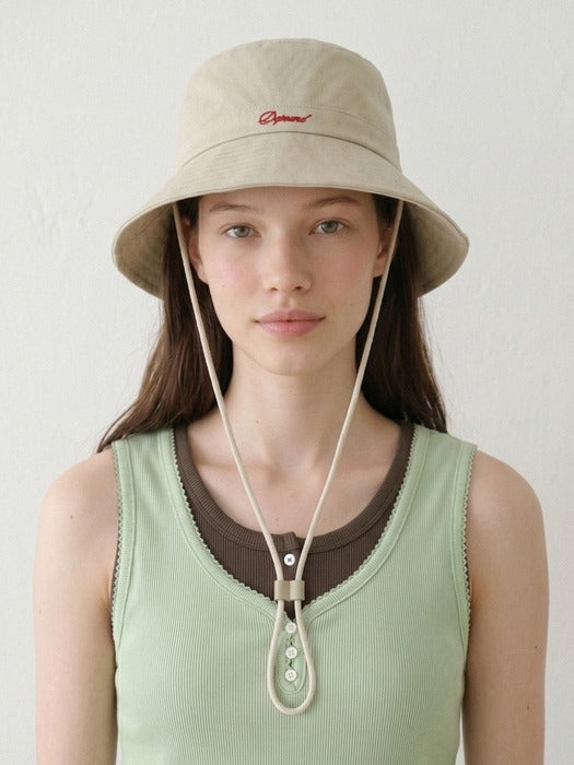 Wconcept_Depound lettering logo safari hat - light beige