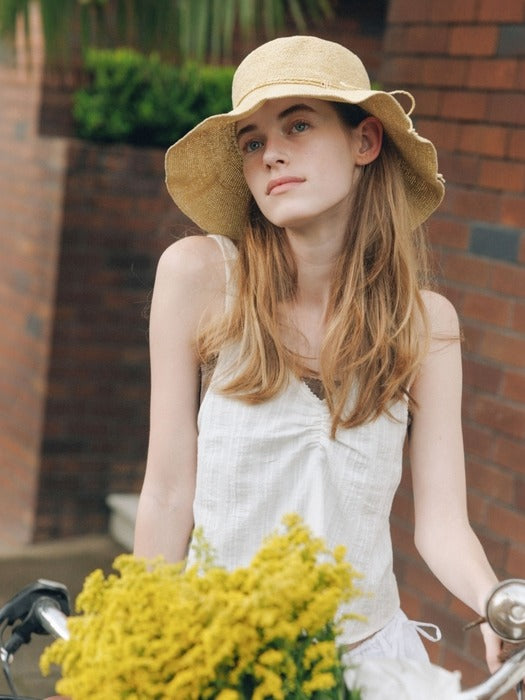 Wconcept_Depound nature ribbon bucket hat - natural