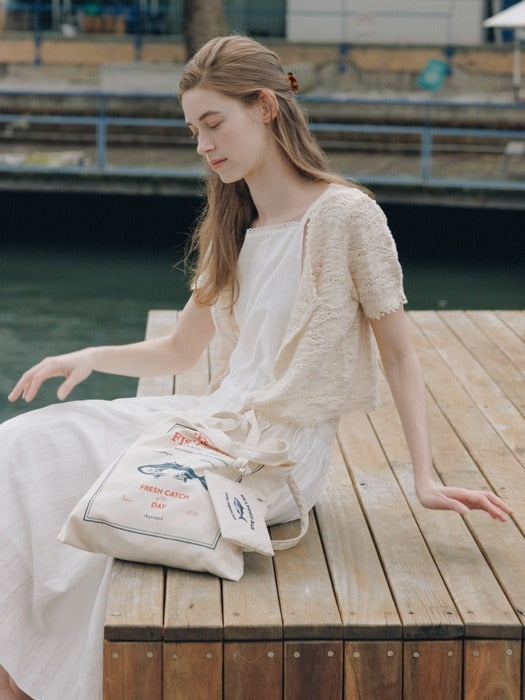 Wconcept_Depound cotton jacquard overall one-piece - white