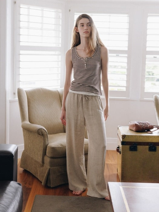 Wconcept_Depound linen pocket banding pants