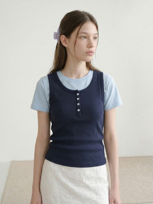 Wconcept_Depound cotton basic slim t-shirt - light blue