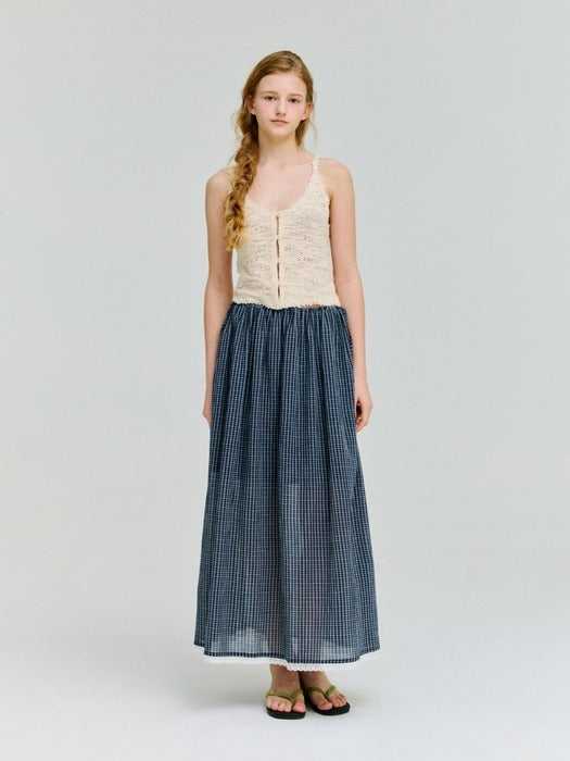 Wconcept_Depound crochet sleeveless knit top - ivory