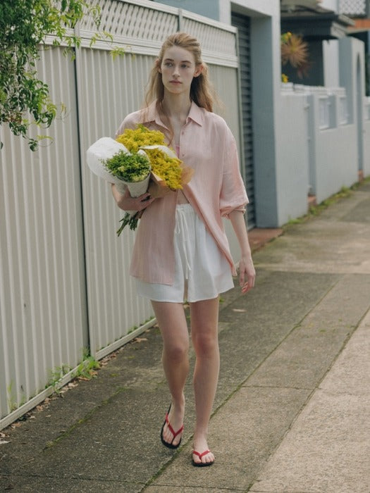 Wconcept_Depound sheer linen shirts - pink