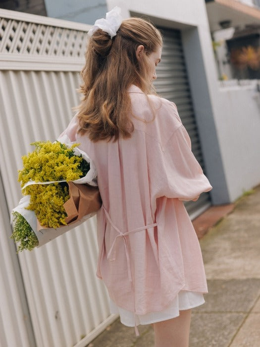 Wconcept_Depound sheer linen shirts - pink