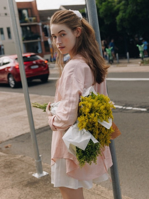 Wconcept_Depound sheer linen shirts - pink