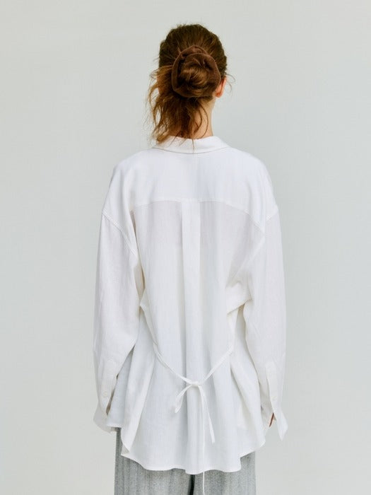 Wconcept_Depound sheer linen shirts - white