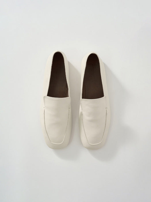 Kindersalmon Alo Leather Loafer White Chalk