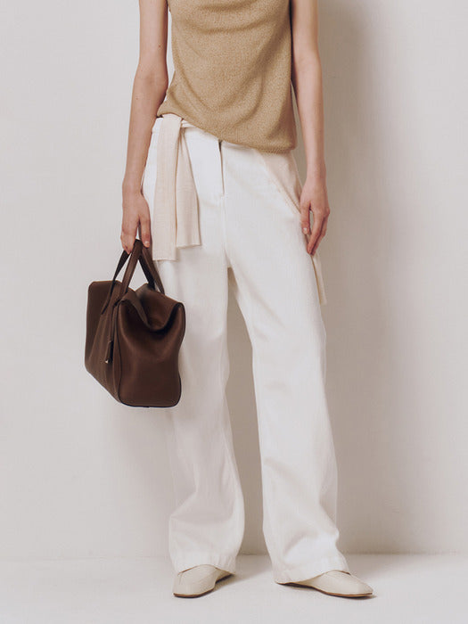 Kindersalmon Alo Leather Loafer White Chalk