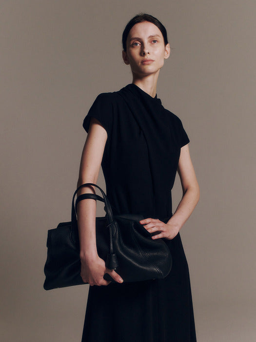 Kindersalmon Cambre Leather Tote Bag Black