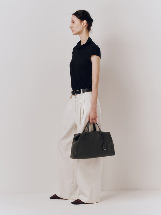 Kindersalmon Cambre Leather Tote Bag Coal