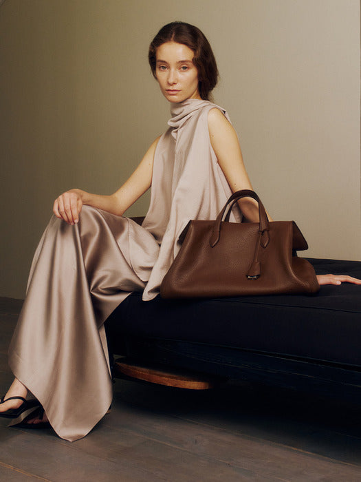 Kindersalmon Cambre Leather Tote Bag Tan