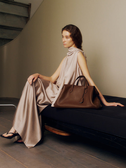 Kindersalmon Cambre Leather Tote Bag Tan