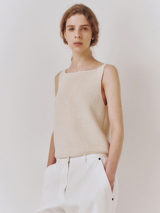Kindersalmon Ami Sleeveless Ecru