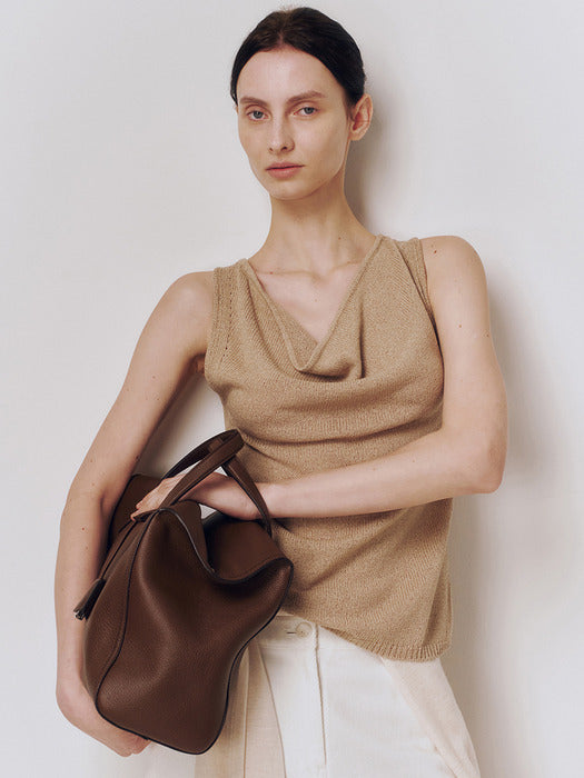 Kindersalmon Sorie Cowlneck Top Sand