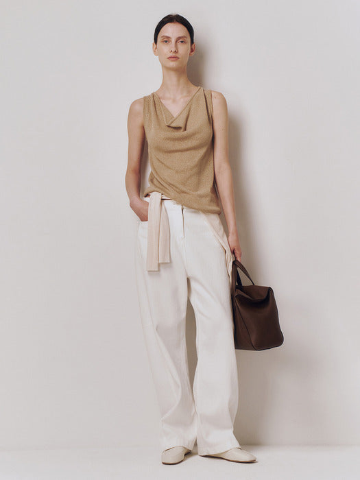 Kindersalmon Sorie Cowlneck Top Sand