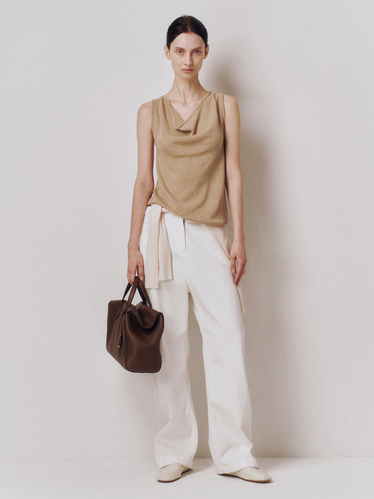 Kindersalmon Sorie Cowlneck Top Sand