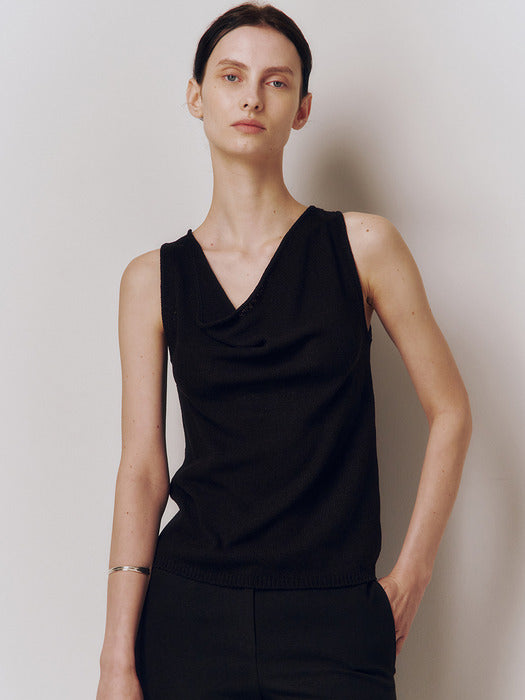 Kindersalmon Sorie Cowlneck Top Black