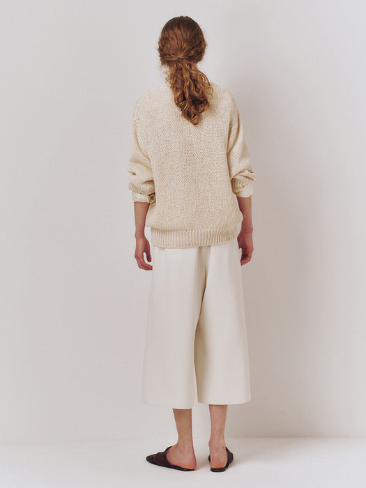 Kindersalmon Ral V-Neck Knit Ecru
