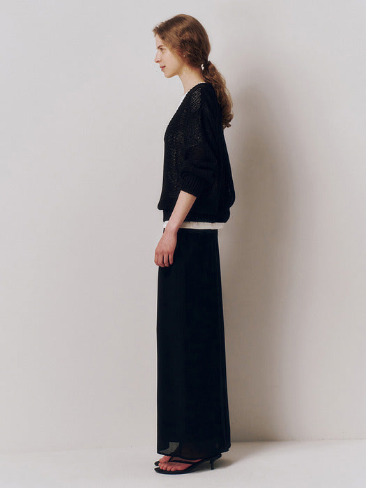 Kindersalmon Ral V-Neck Knit Black
