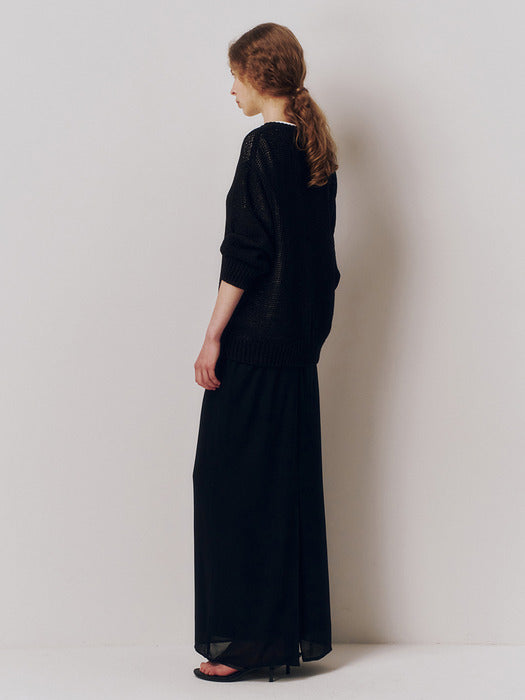 Kindersalmon Ral V-Neck Knit Black