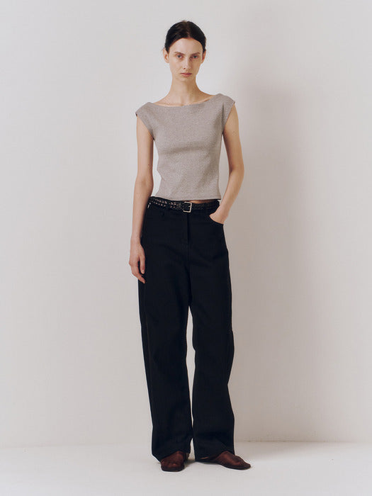 Kindersalmon French Sleeve Jersey Top Gray